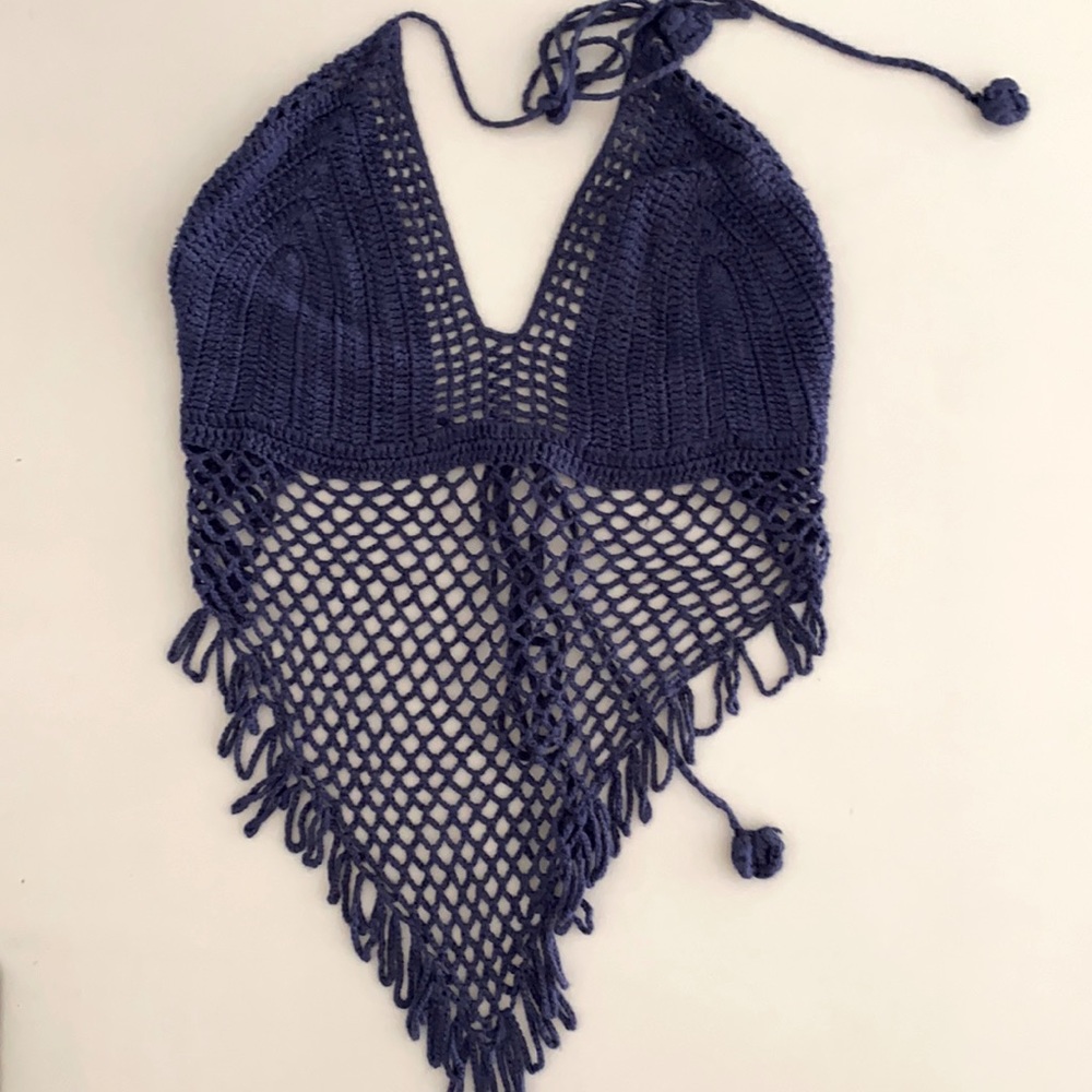 Cleobella Indigo Crochet Halter